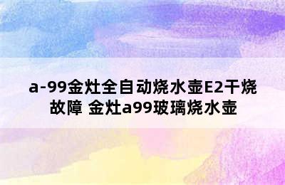 a-99金灶全自动烧水壶E2干烧故障 金灶a99玻璃烧水壶